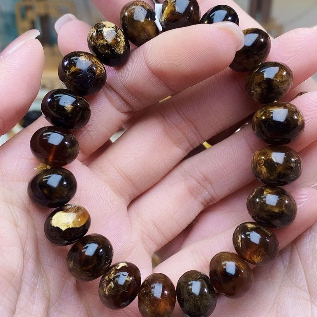 琥珀未镶嵌手链12➕