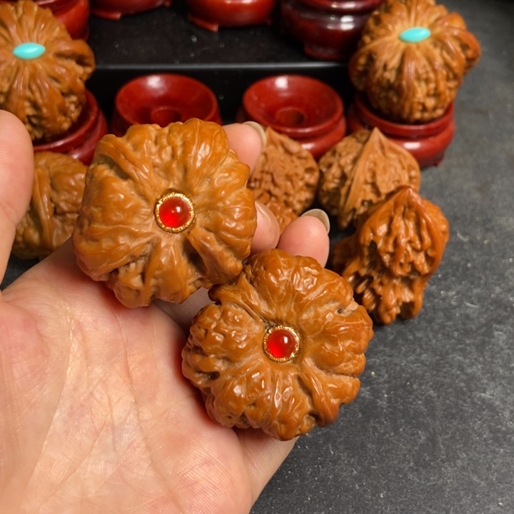 文玩核桃把件48蛤蟆