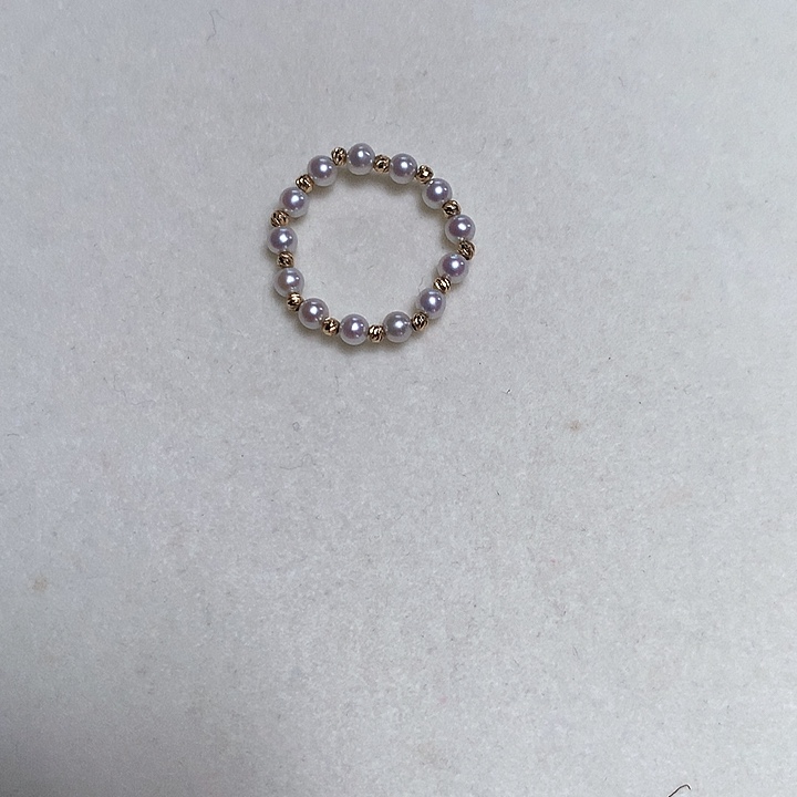 18K金镶嵌淡水珍珠戒指