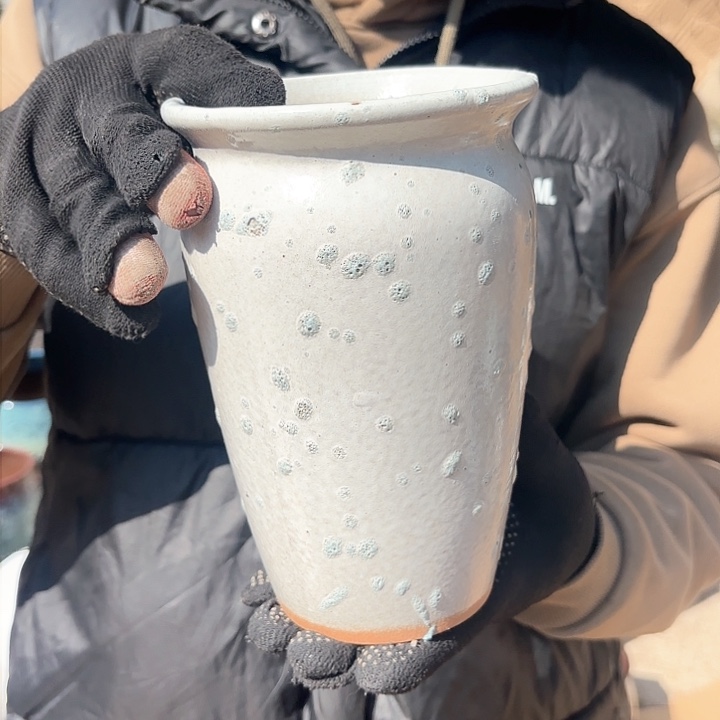 红陶白口径12高度18