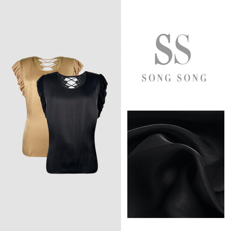 SONG-原创【星纱锦缎】重磅显瘦无袖上衣