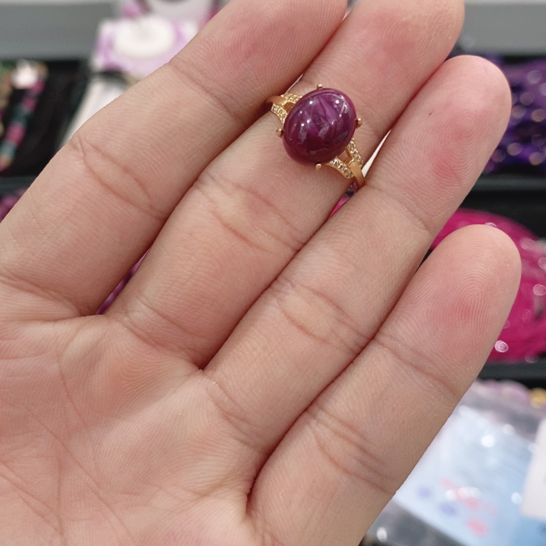 红宝石银S925镶嵌戒指