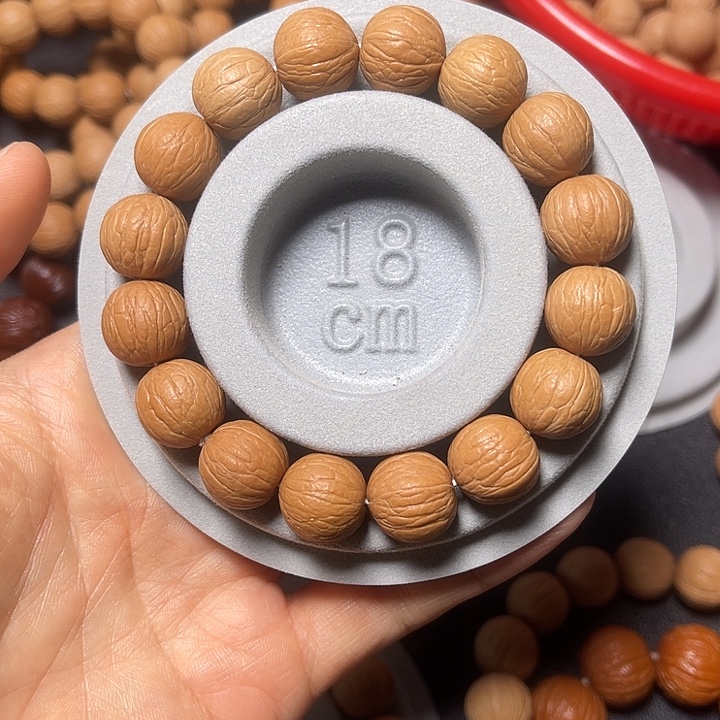 手串猴头核桃聚宝盆14+边肚同尺误差0.3