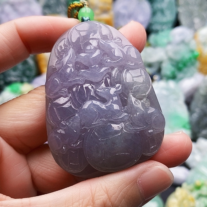 吊坠(不含链)未镶嵌翡翠豆*