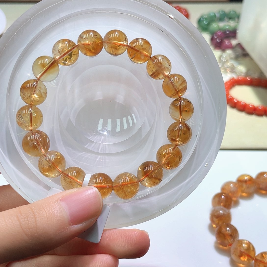 水晶手串未镶嵌黄塔晶