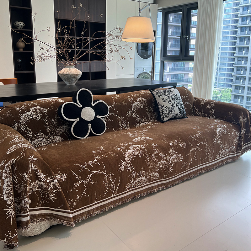 迷雾森林沙发盖布巾四季通用沙发巾全包防滑沙发套罩防猫抓沙发垫