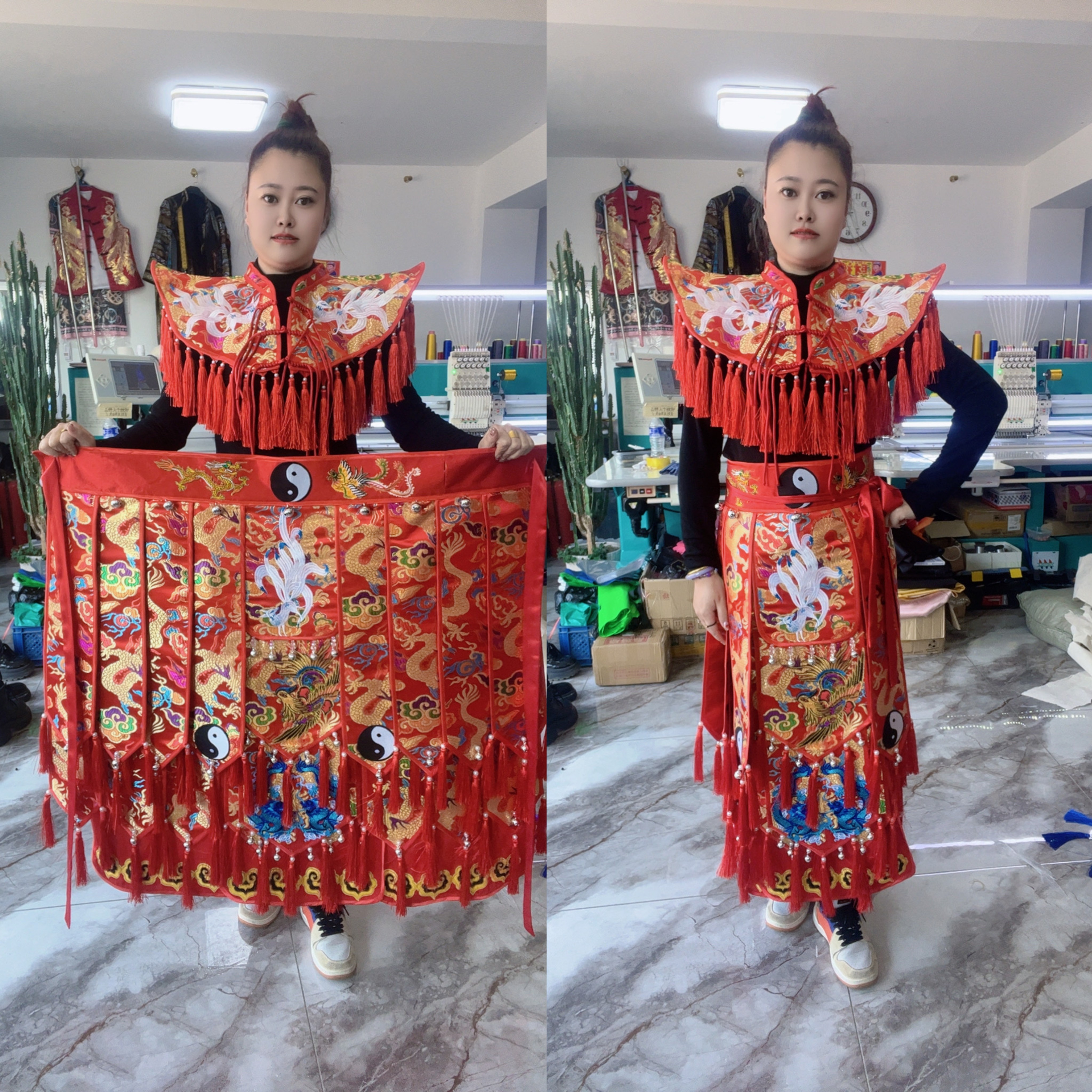 撒满战袍战裙刺绣九尾狐男女同款下单备注身高体重