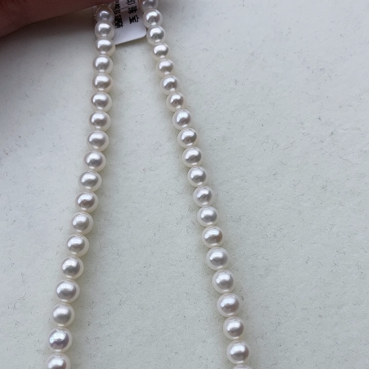 淡水珍珠颈饰银S925镶嵌卡6极光冷白高品