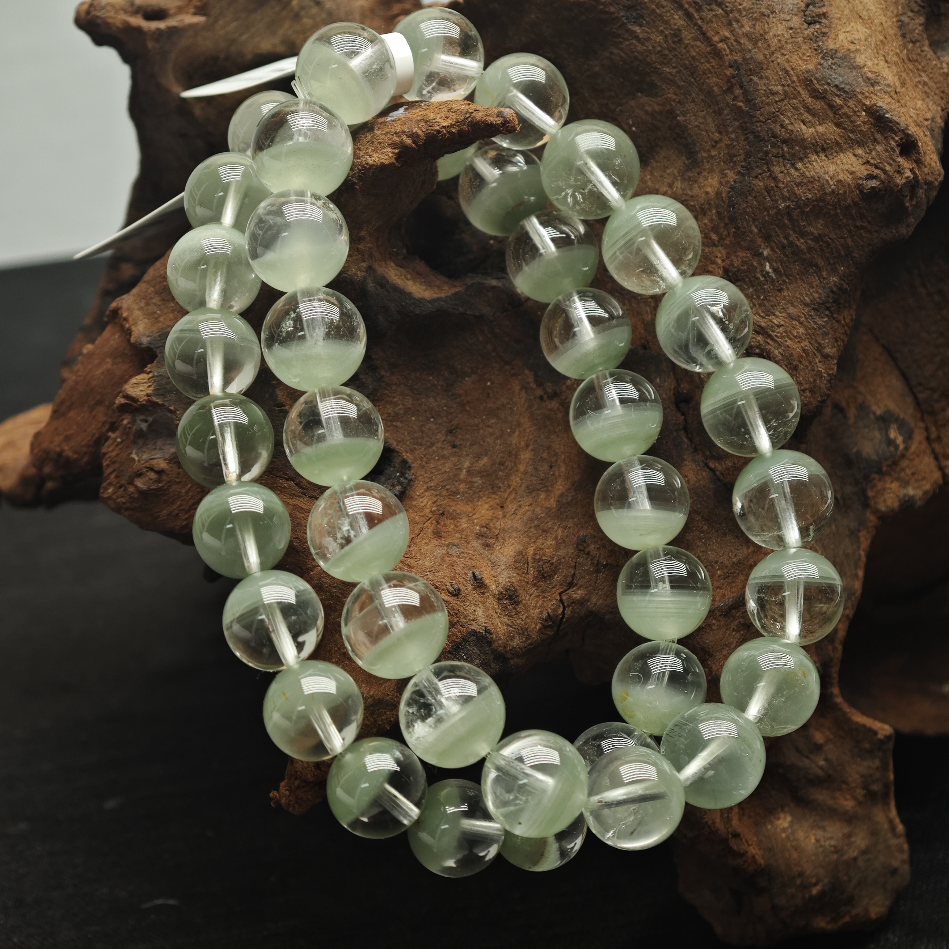 晶匠天然青幽灵手串9mm+多样性发一 编号-X38056