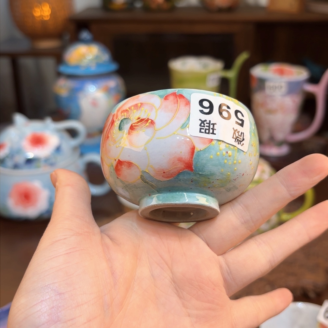 景德镇手绘高温釉下彩陶瓷茶具