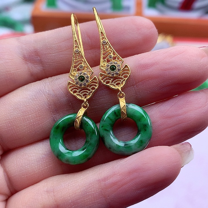 翡翠颈饰银S925镶嵌翡翠