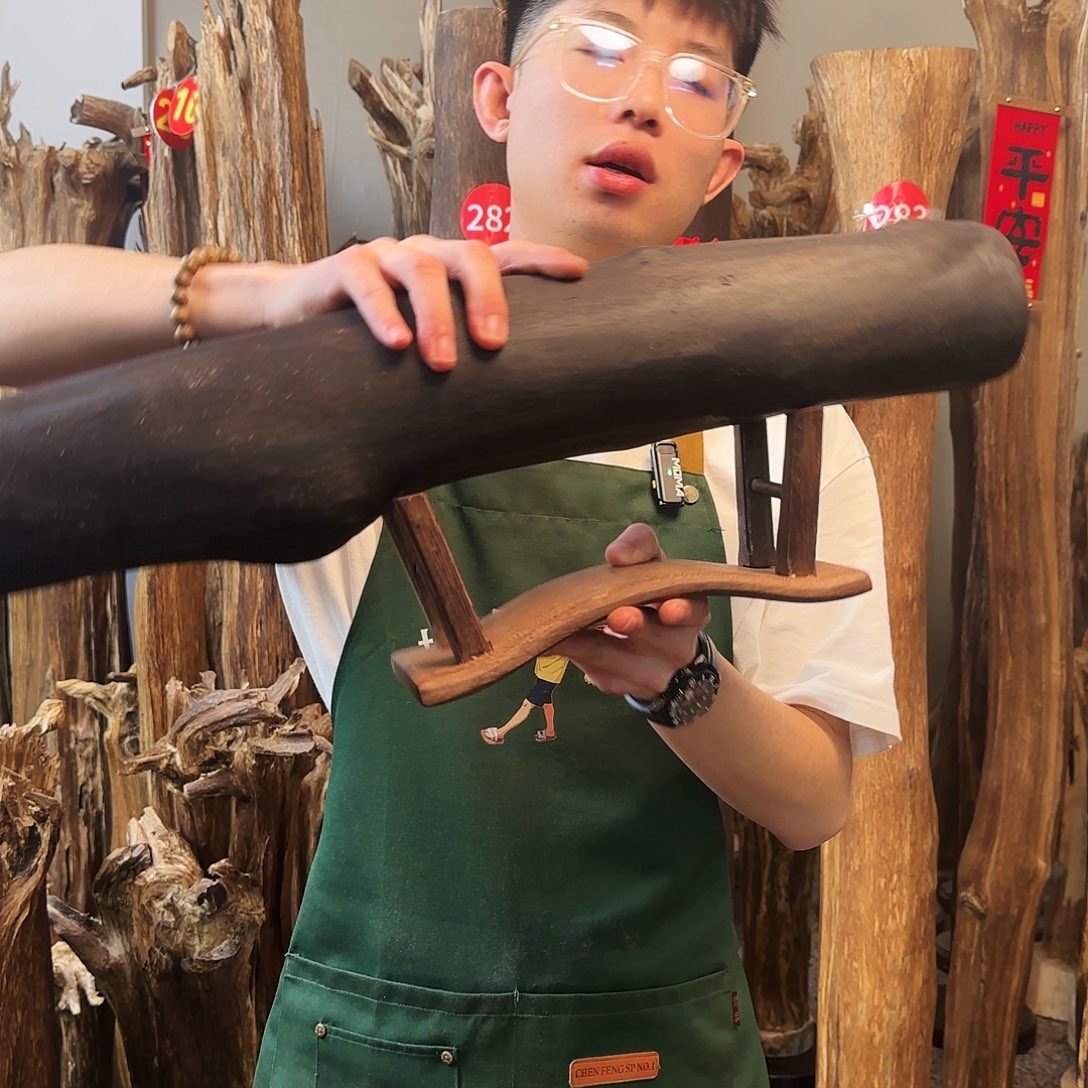 沉香摆件天然沉香原木摆件➕底座