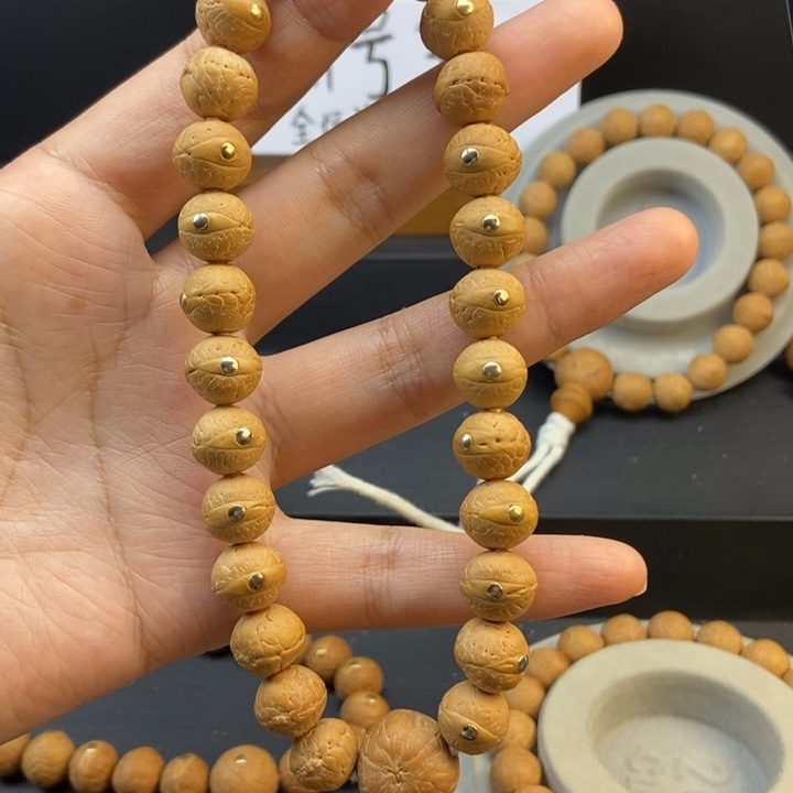 凤眼菩提手串11.5+铜手持