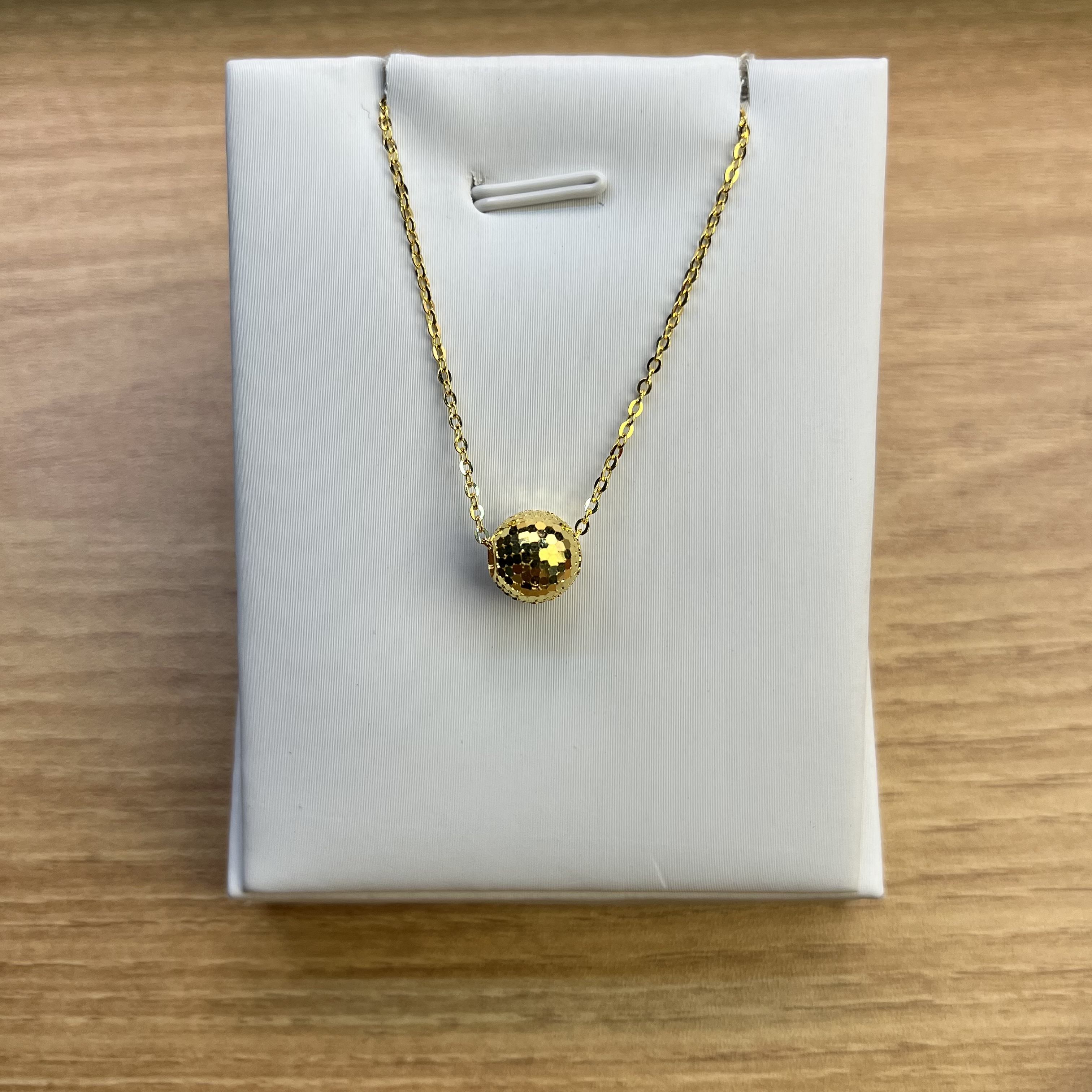 足金999黄金5g工艺蹦迪大亮球套链黄金吊坠项链按克卖