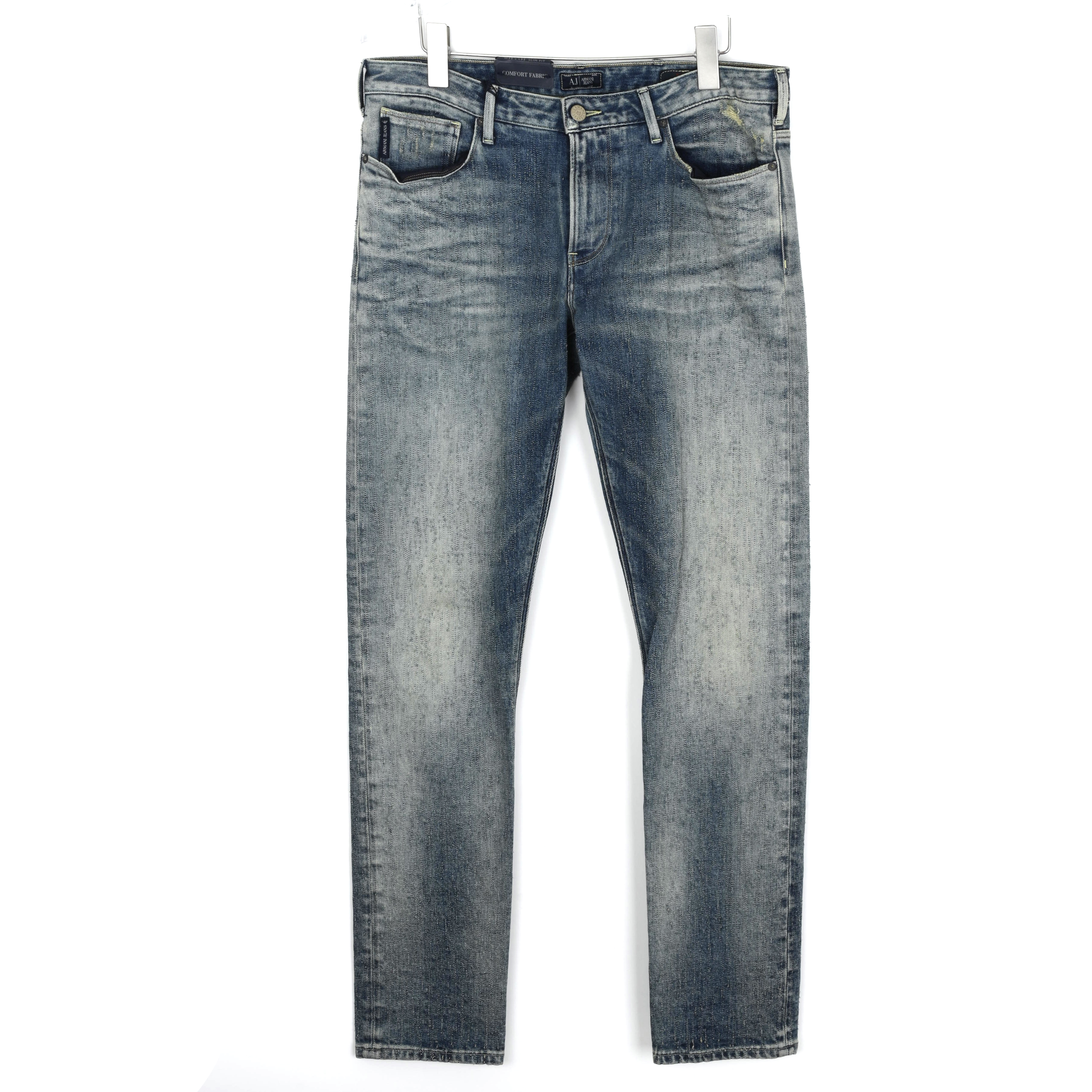 ARMANI JEANS阿玛尼 男士水洗蓝复古百搭牛仔裤B6J833 8M 15