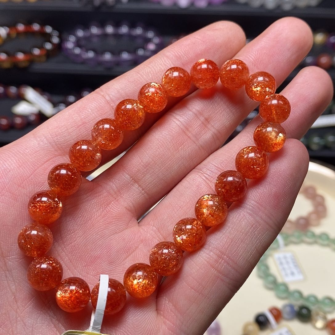 日光石手链未镶嵌手串8.8