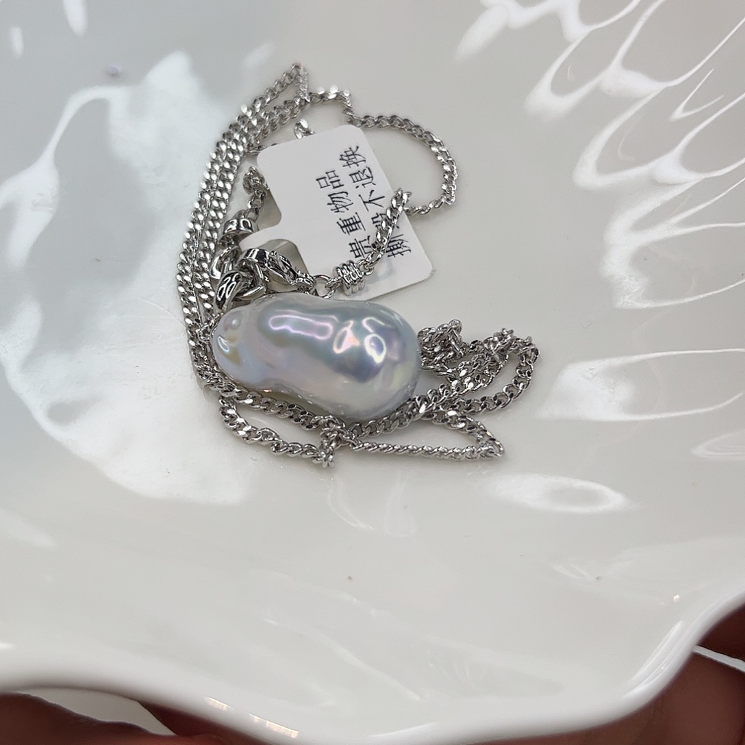 淡水珍珠耳饰合金