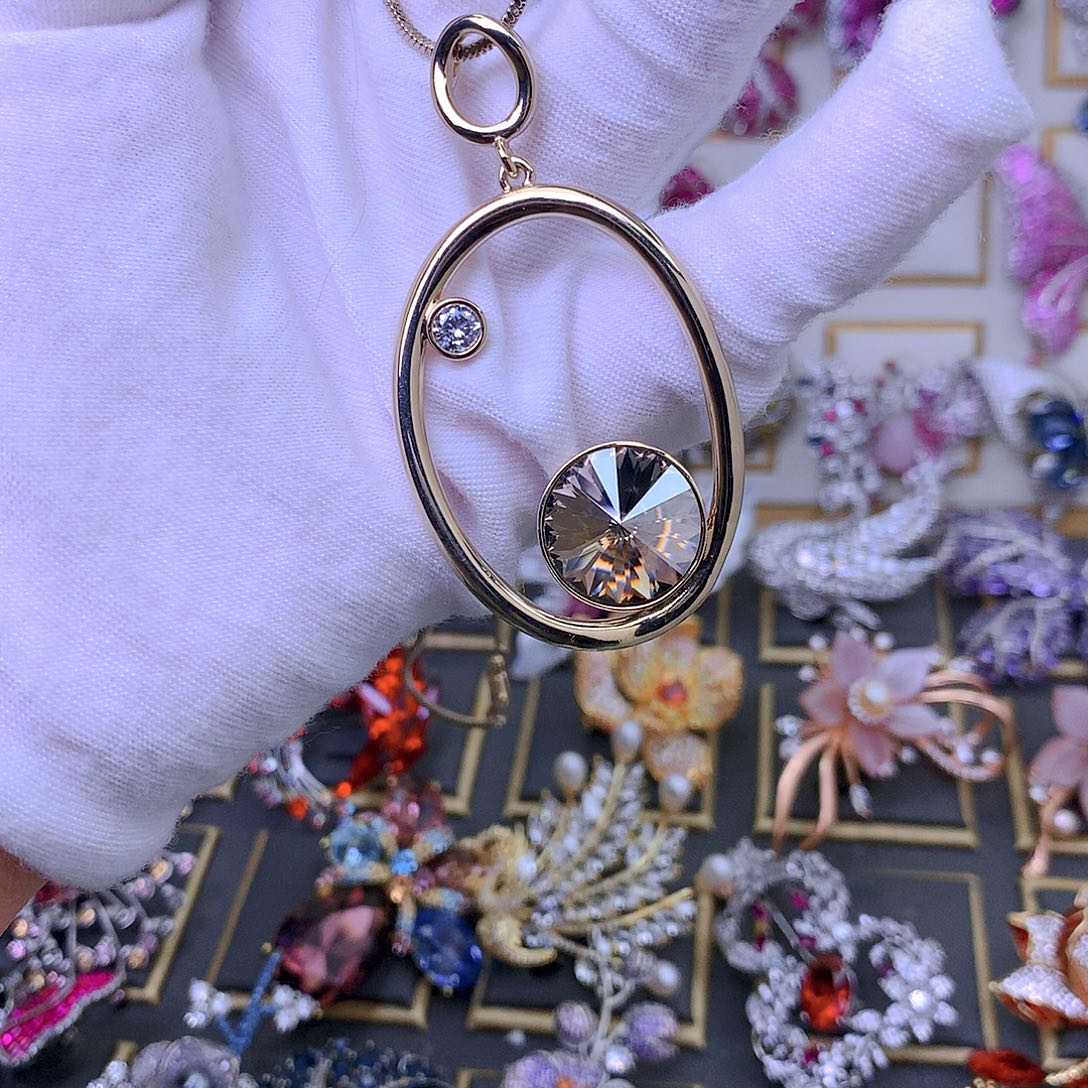 合成立方氧化锆铜毛衣链