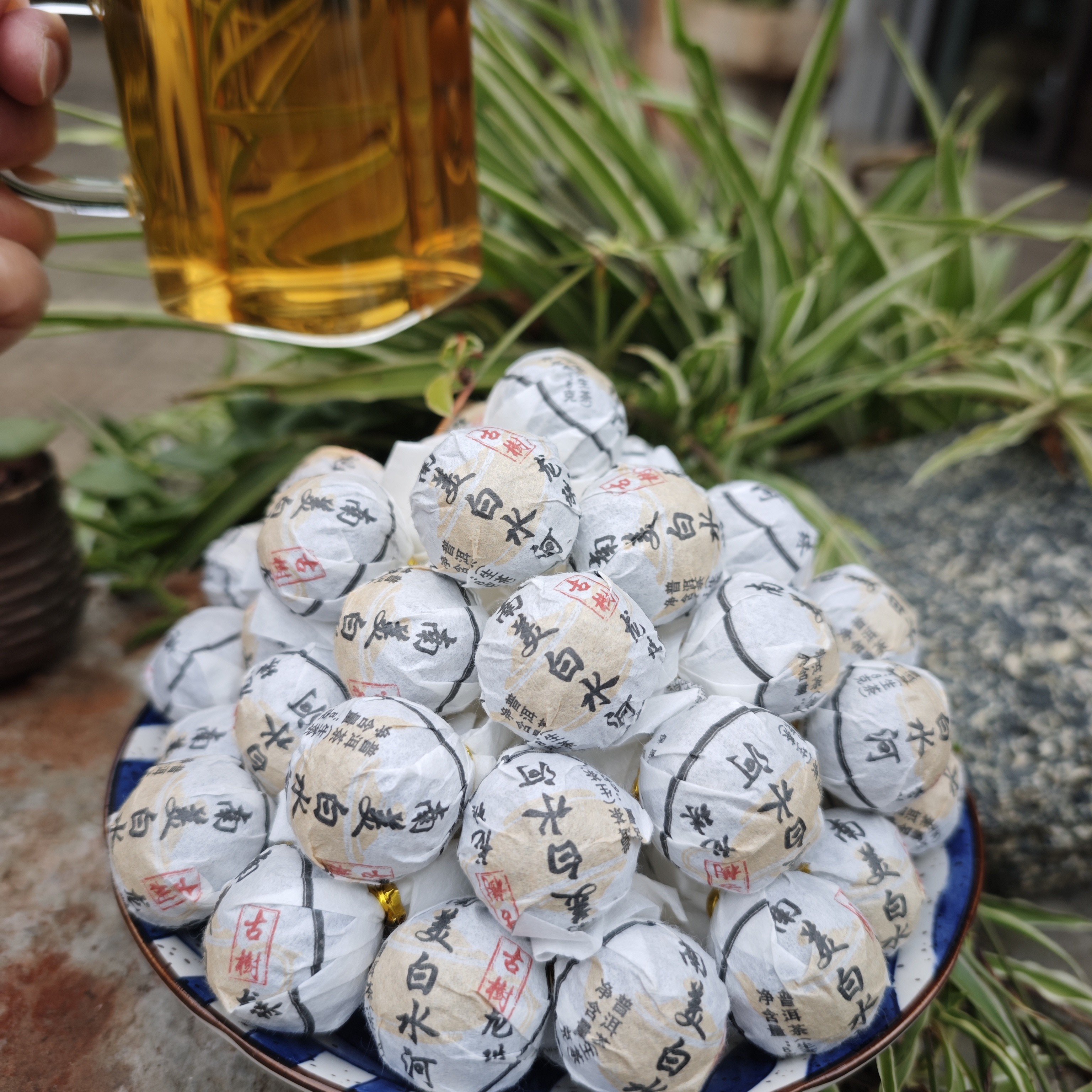 2018年白水河古树生茶龙珠8克/1颗