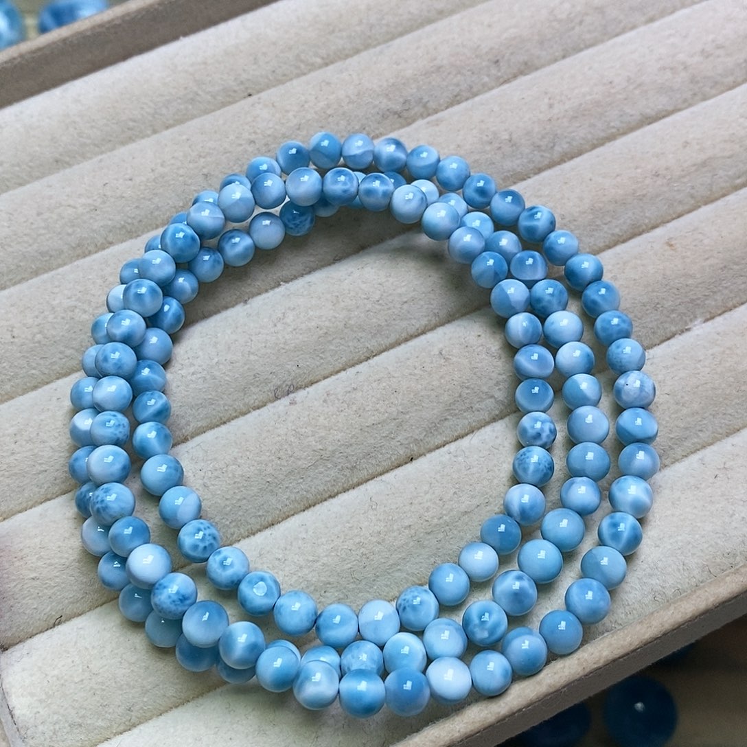 针钠钙石（海纹石）未镶嵌手链