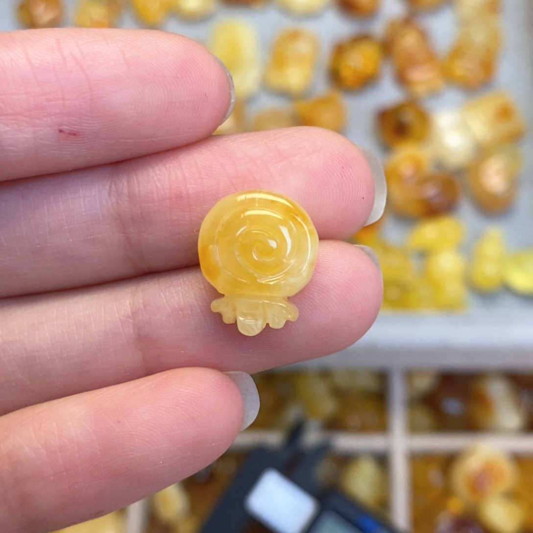 蜜蜡颈饰未镶嵌棒棒糖