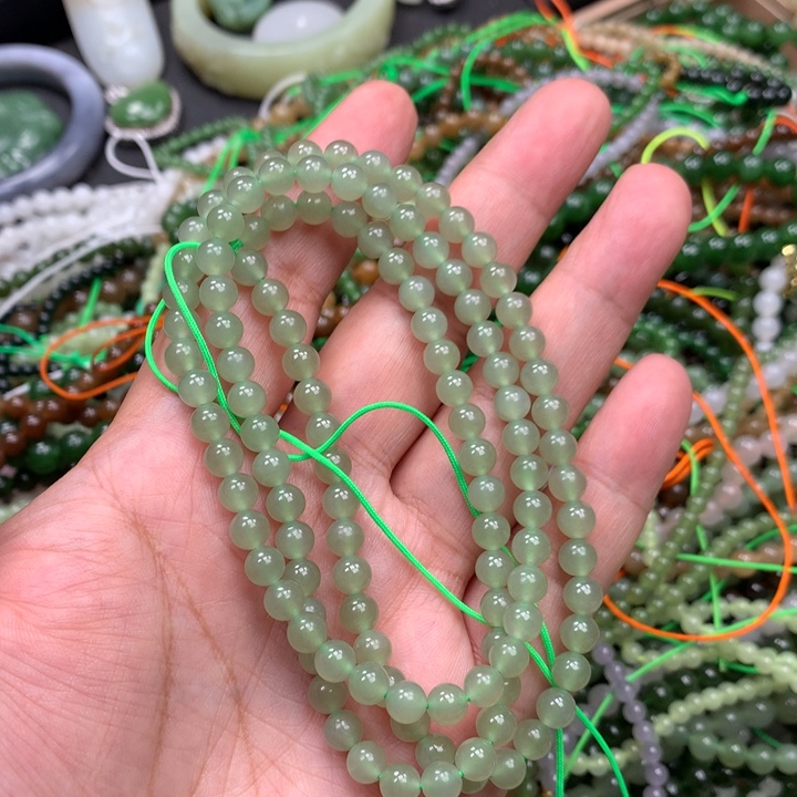 和田玉未镶嵌手链5