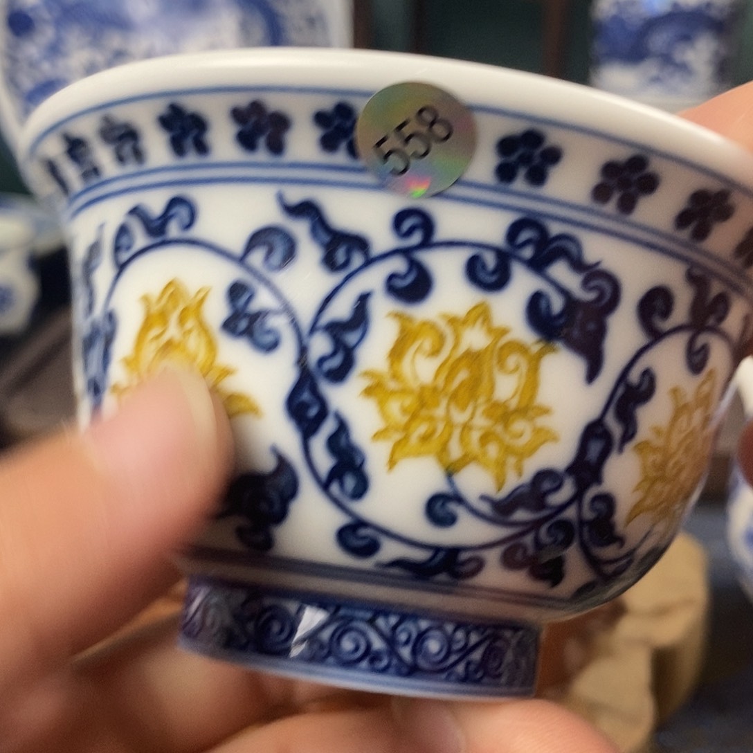 瓷片景德镇手绘青花茶器558