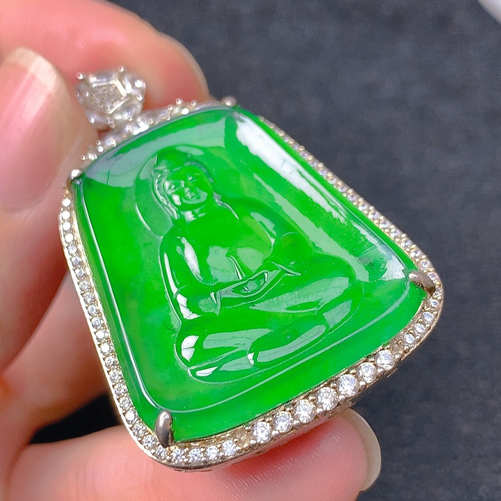 翡翠银S925镶嵌颈饰