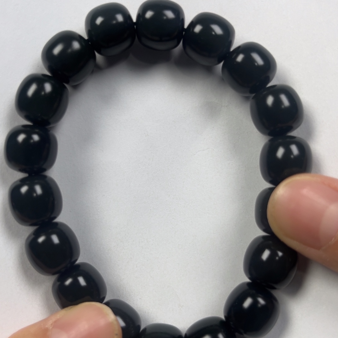 和田玉手链未镶嵌卡12老形珠珠宝级