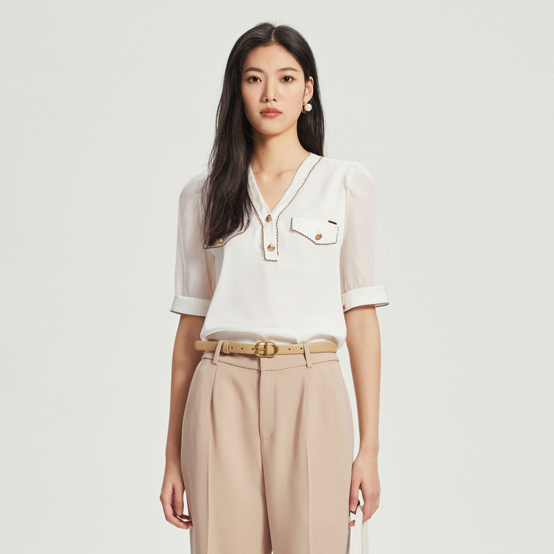 【尚雅专属】BADINA雪纺衫132M124