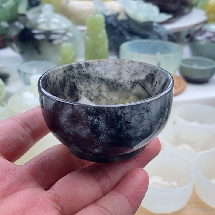 岫玉四大名玉杯80cc未镶嵌