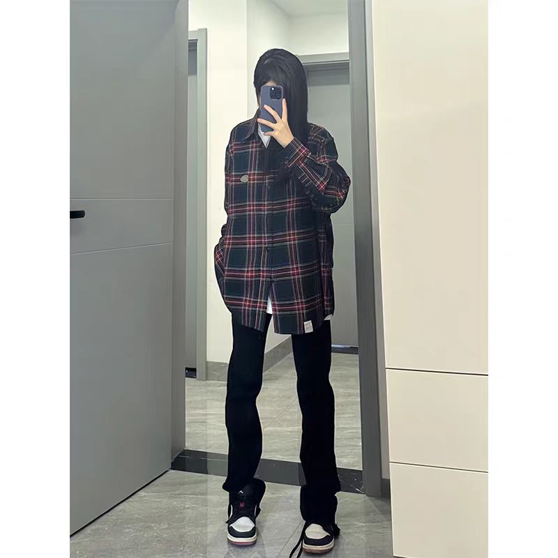 美式vibe风裤子高街潮牌黑色微喇叭毛边牛仔裤男生修身直筒马蹄裤