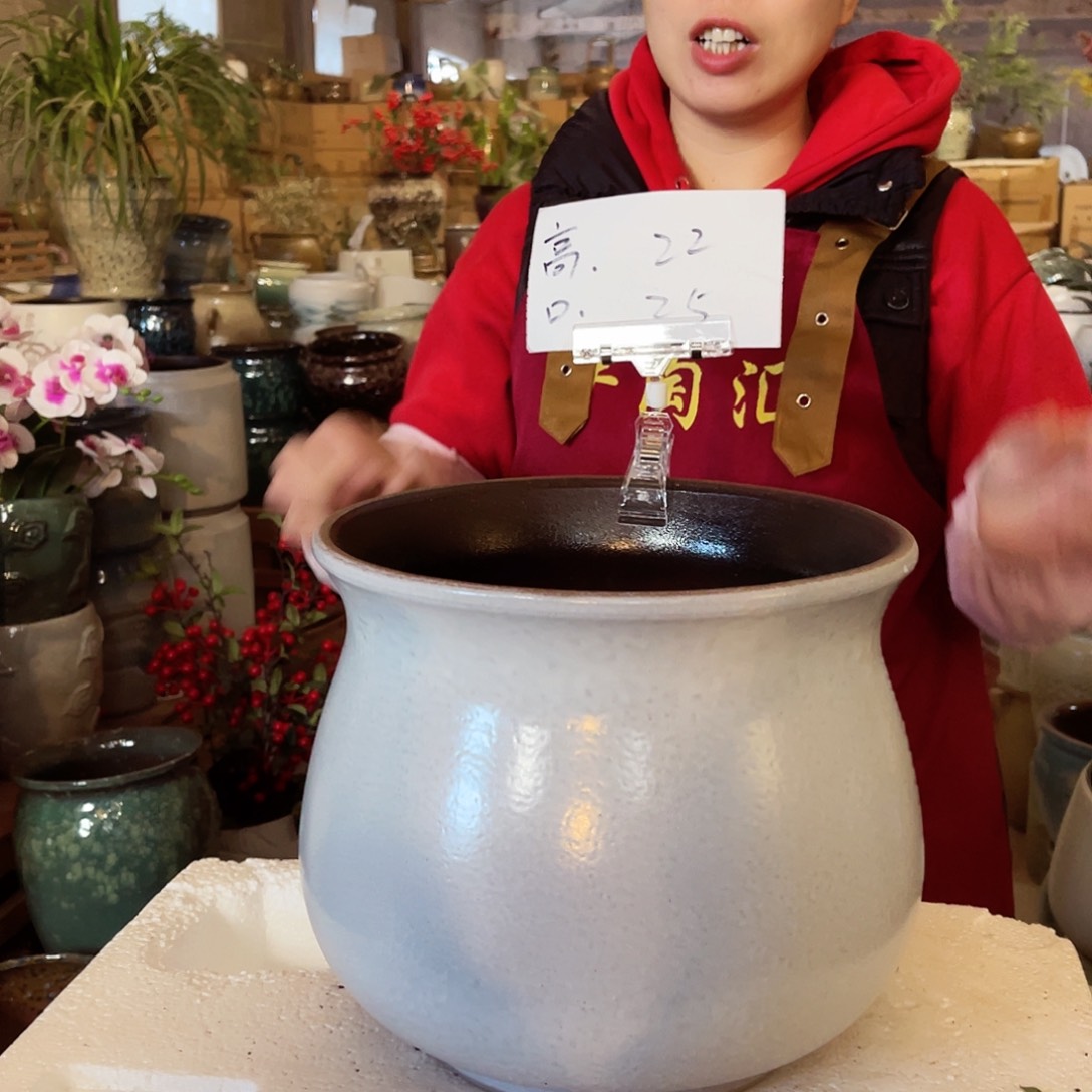 紫砂花盆高度22口径25