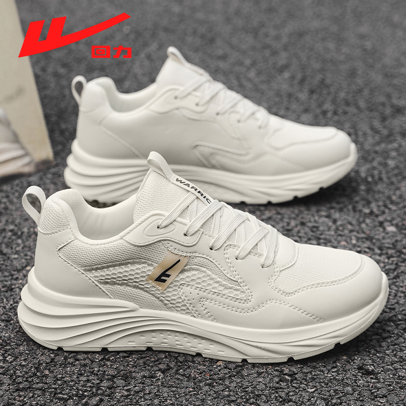 Warrior/回力男鞋冬季2025网面网鞋百搭轻便软底运动跑步小白鞋