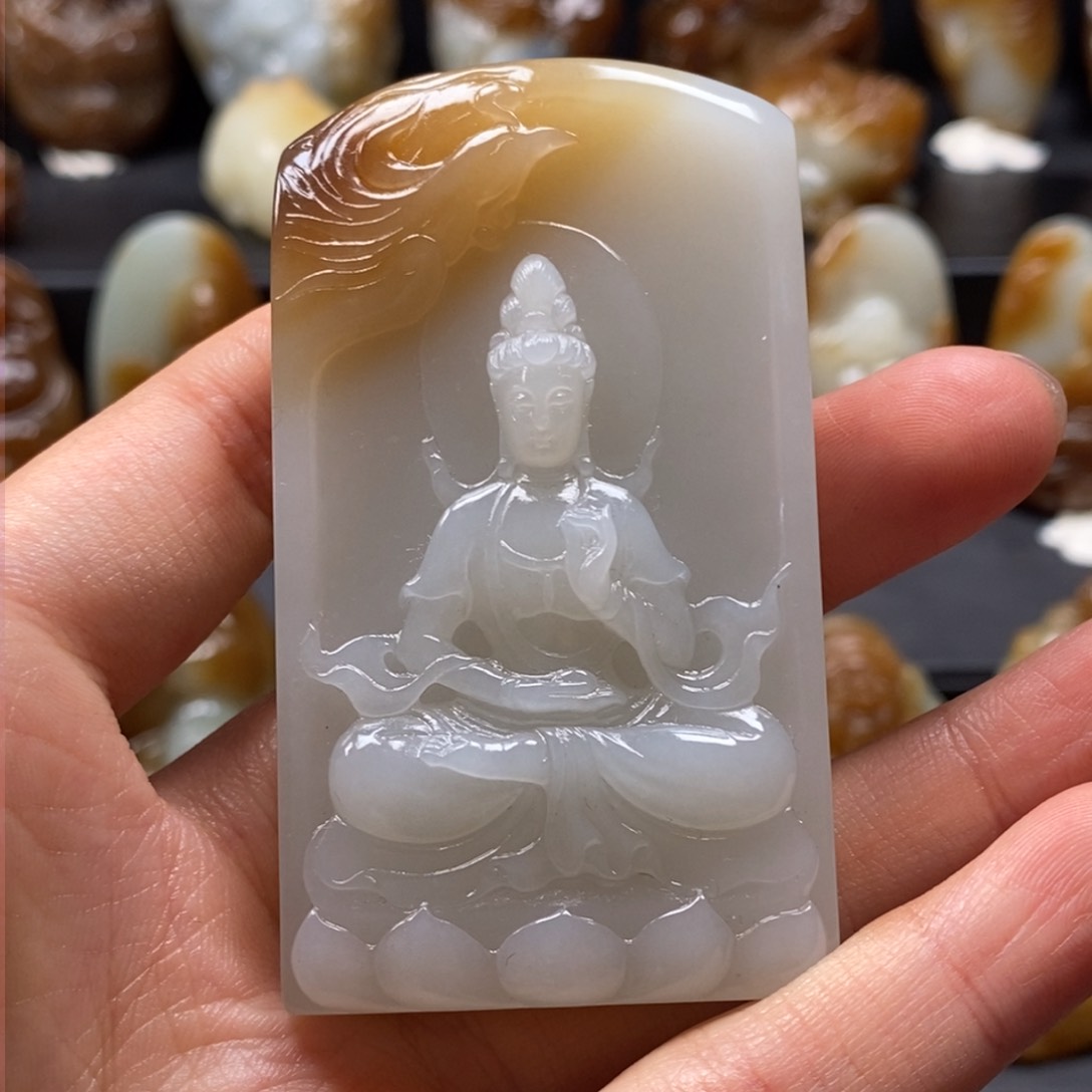 和田玉吊坠(不含链)未镶嵌