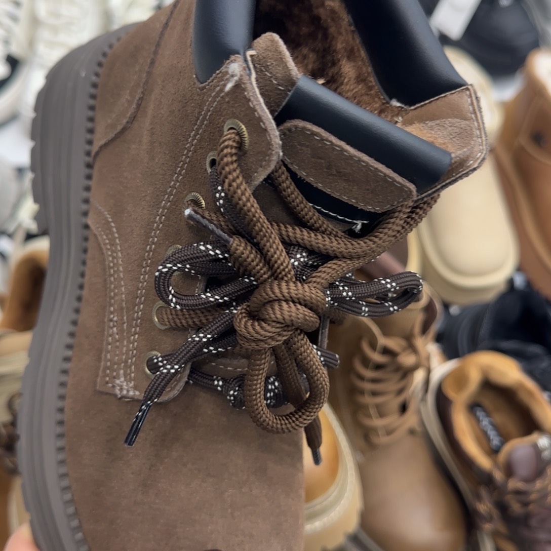 牛皮（革）玛莎玛索马丁靴大棉咖啡色三六码