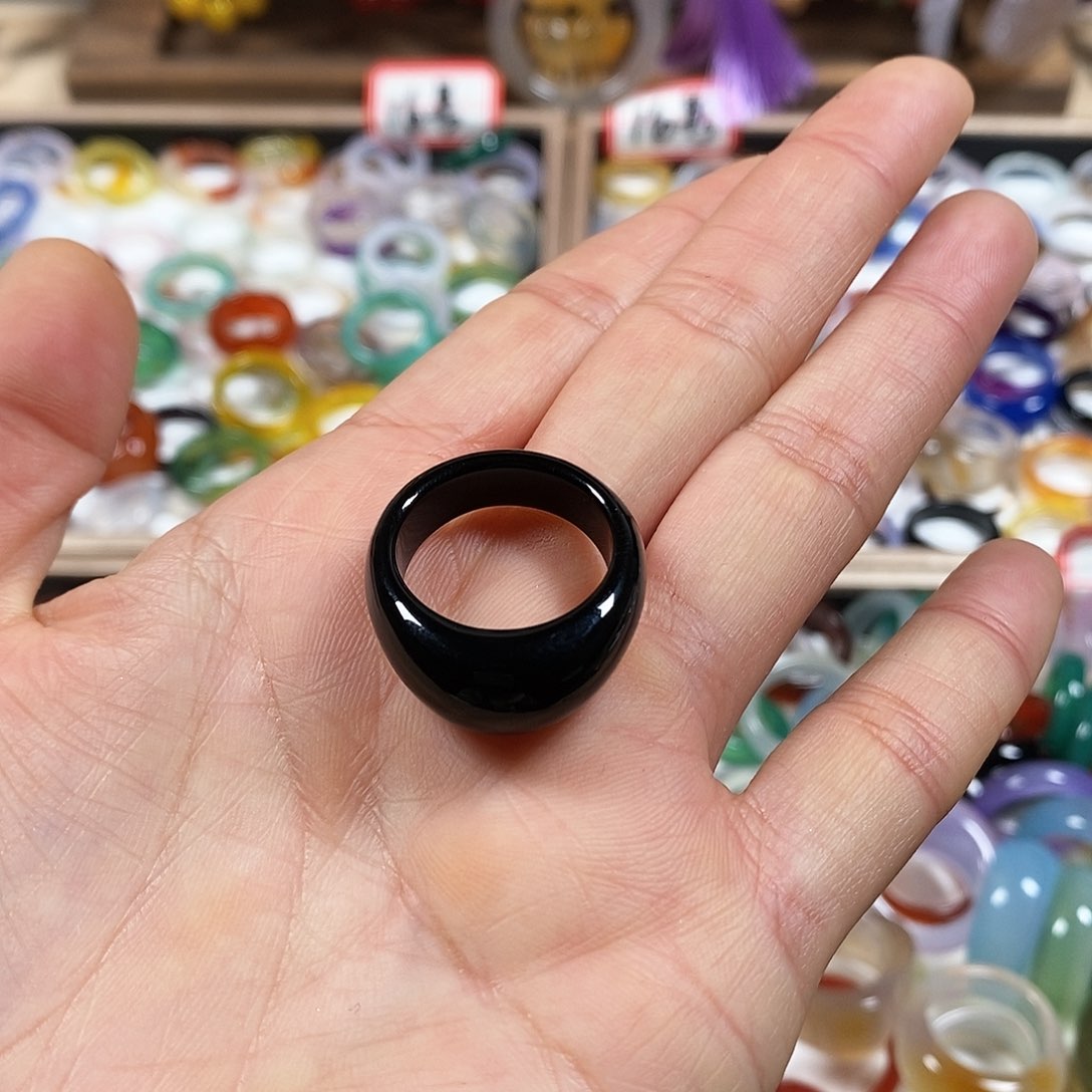 玛瑙/玉髓戒指未镶嵌S****-