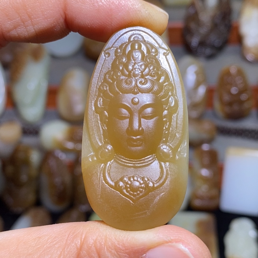 定制和田玉观音头