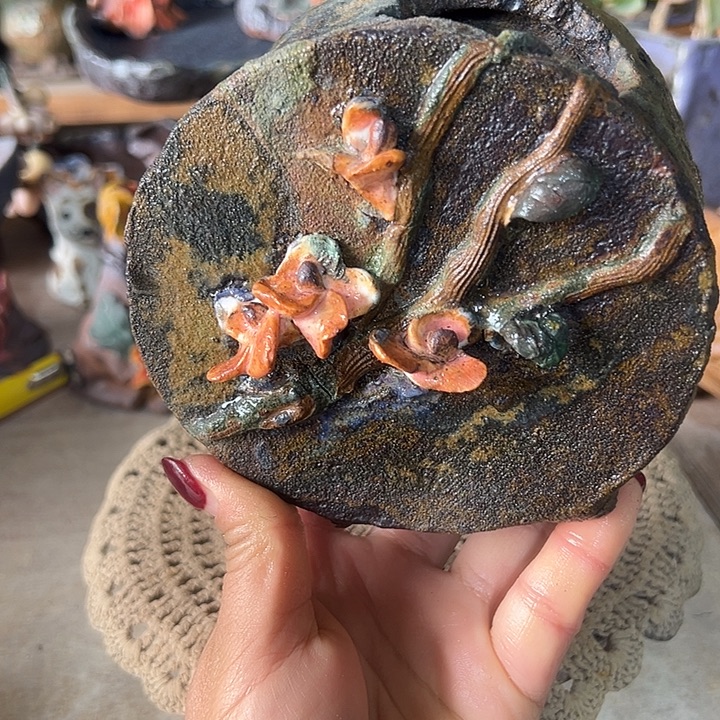 福利手工粗陶高温花器满58包邮