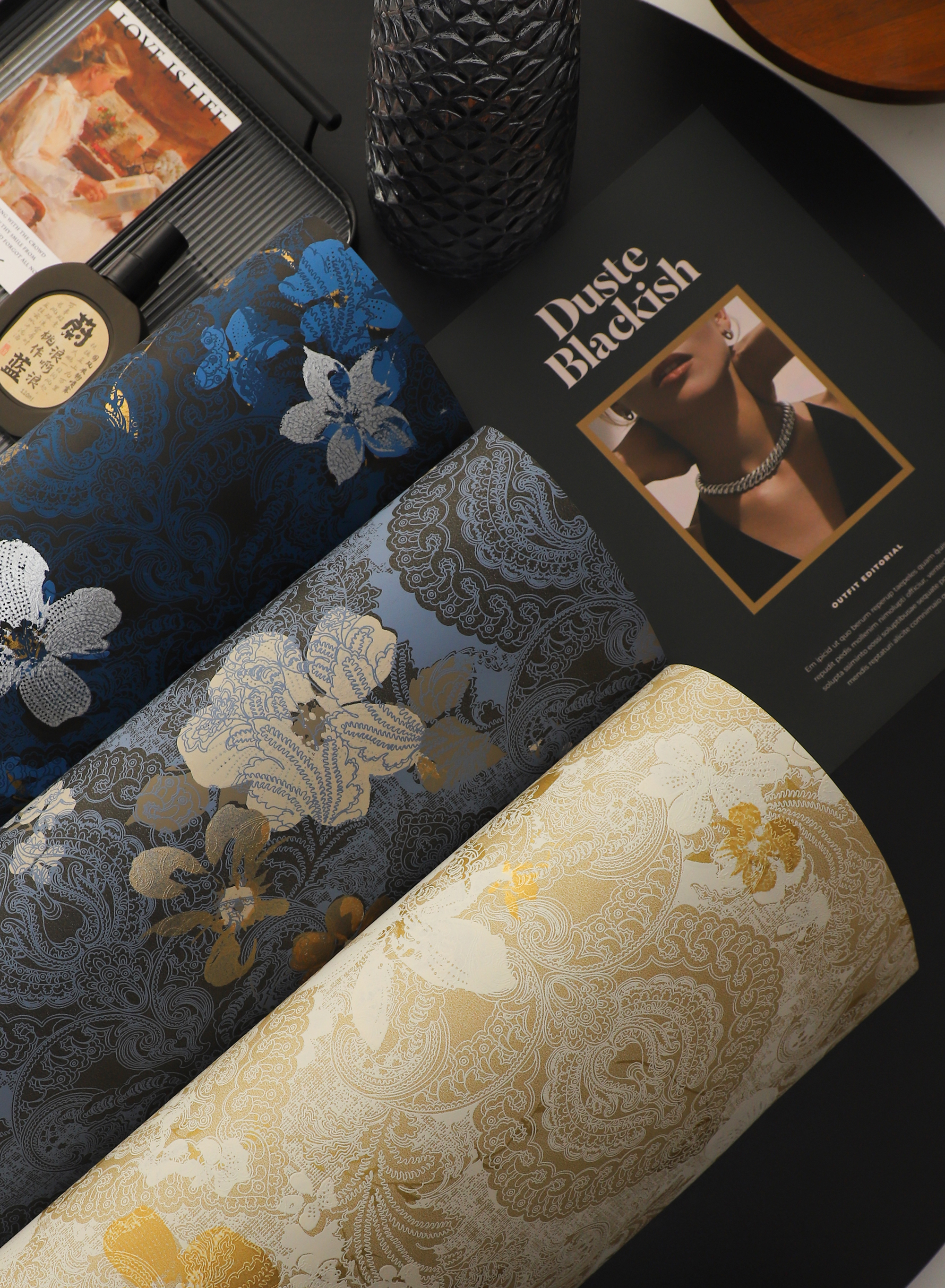 探云 花与晴艺术烫金鲜花花束包装纸高级DIY包装资材特种纸国风