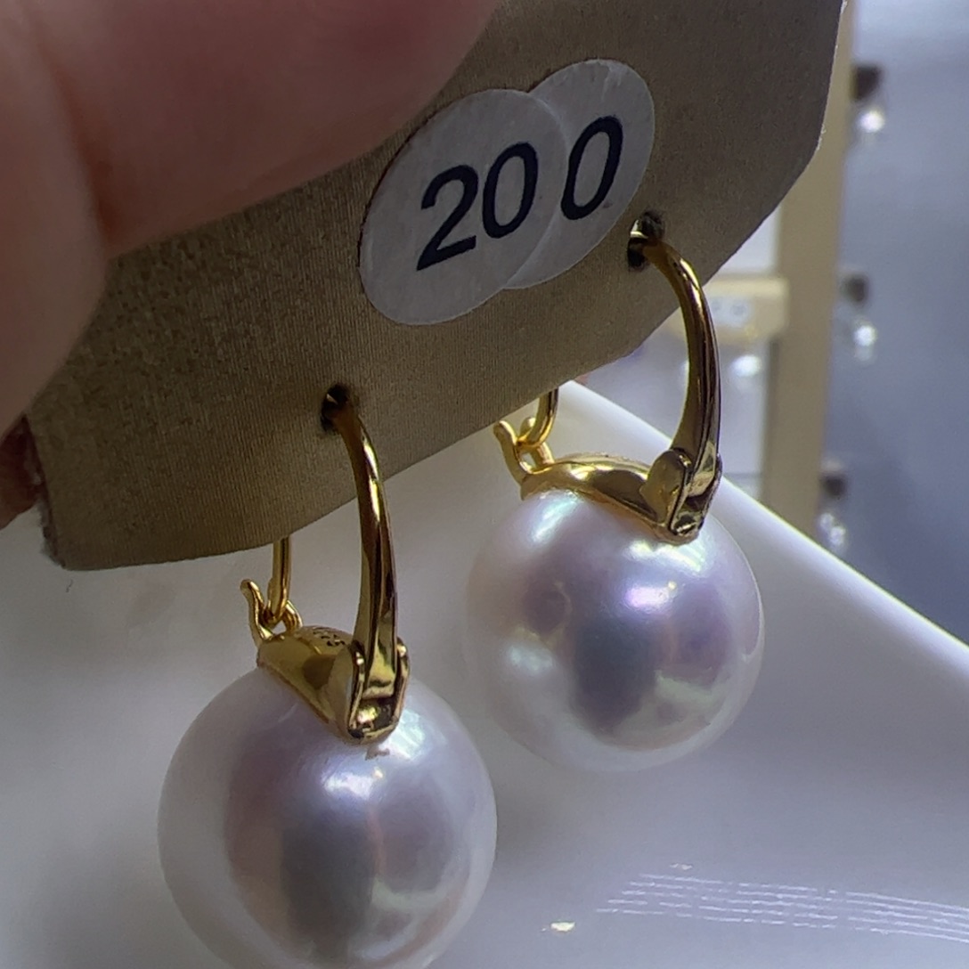 淡水珍珠耳饰银S925镶嵌
