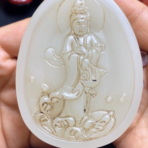和田玉（糖玉）挂件未镶嵌
