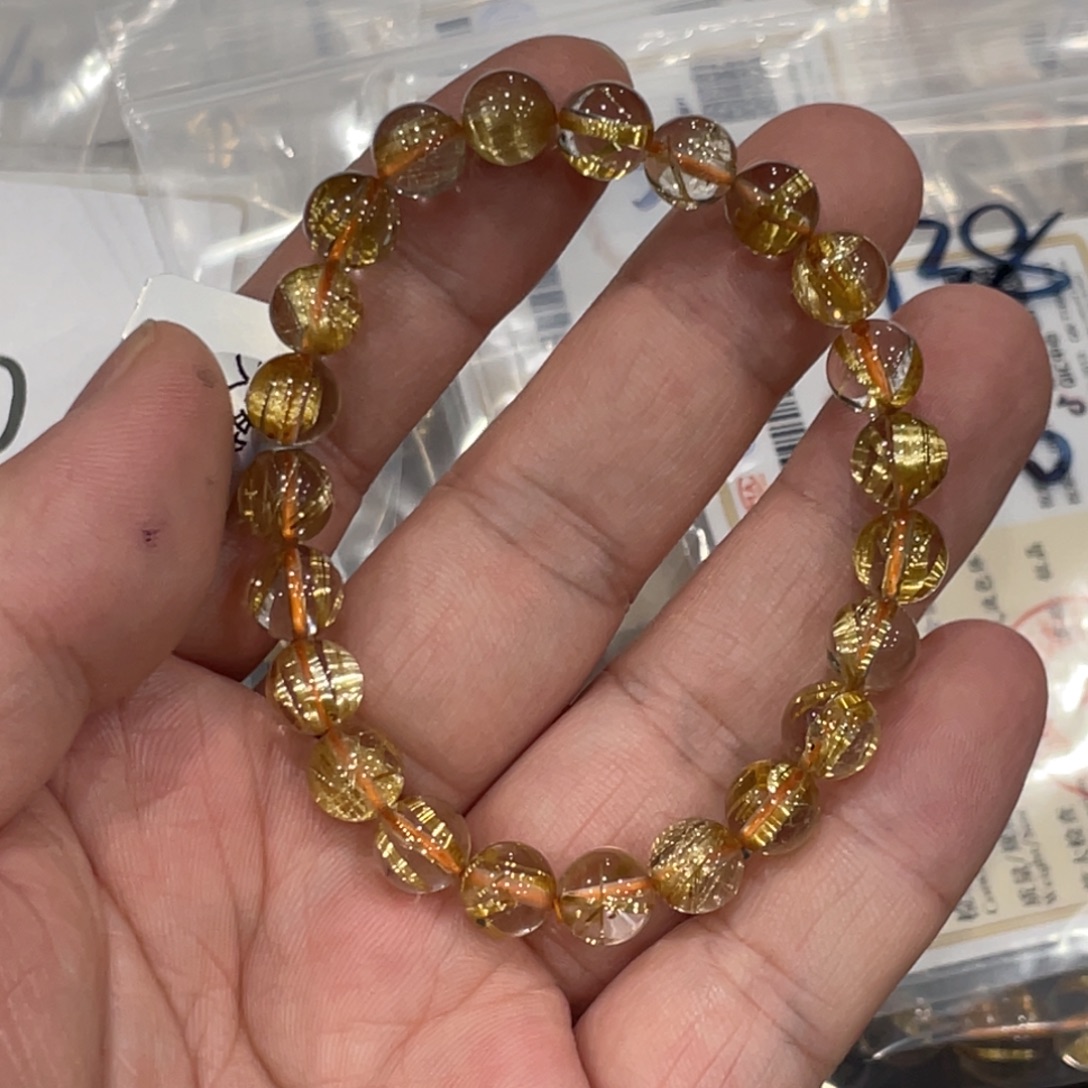 水晶手链未镶嵌aaa070钛晶