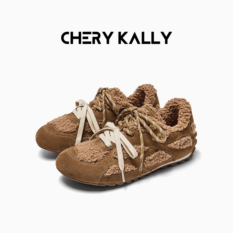 CHERY KALLY外穿女士流行款鞋子复古保暖耐磨时尚德训鞋963DX5541