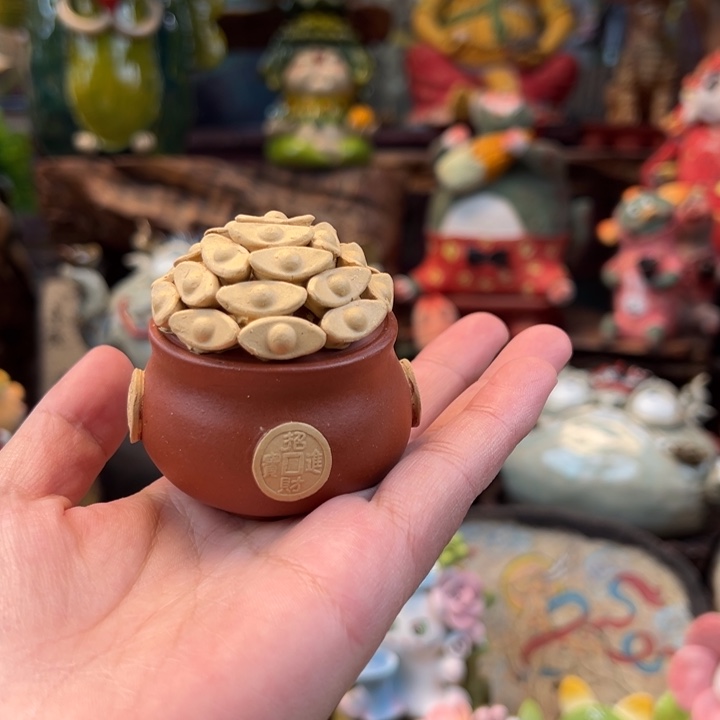 陶摆件小镇青花每日有新品