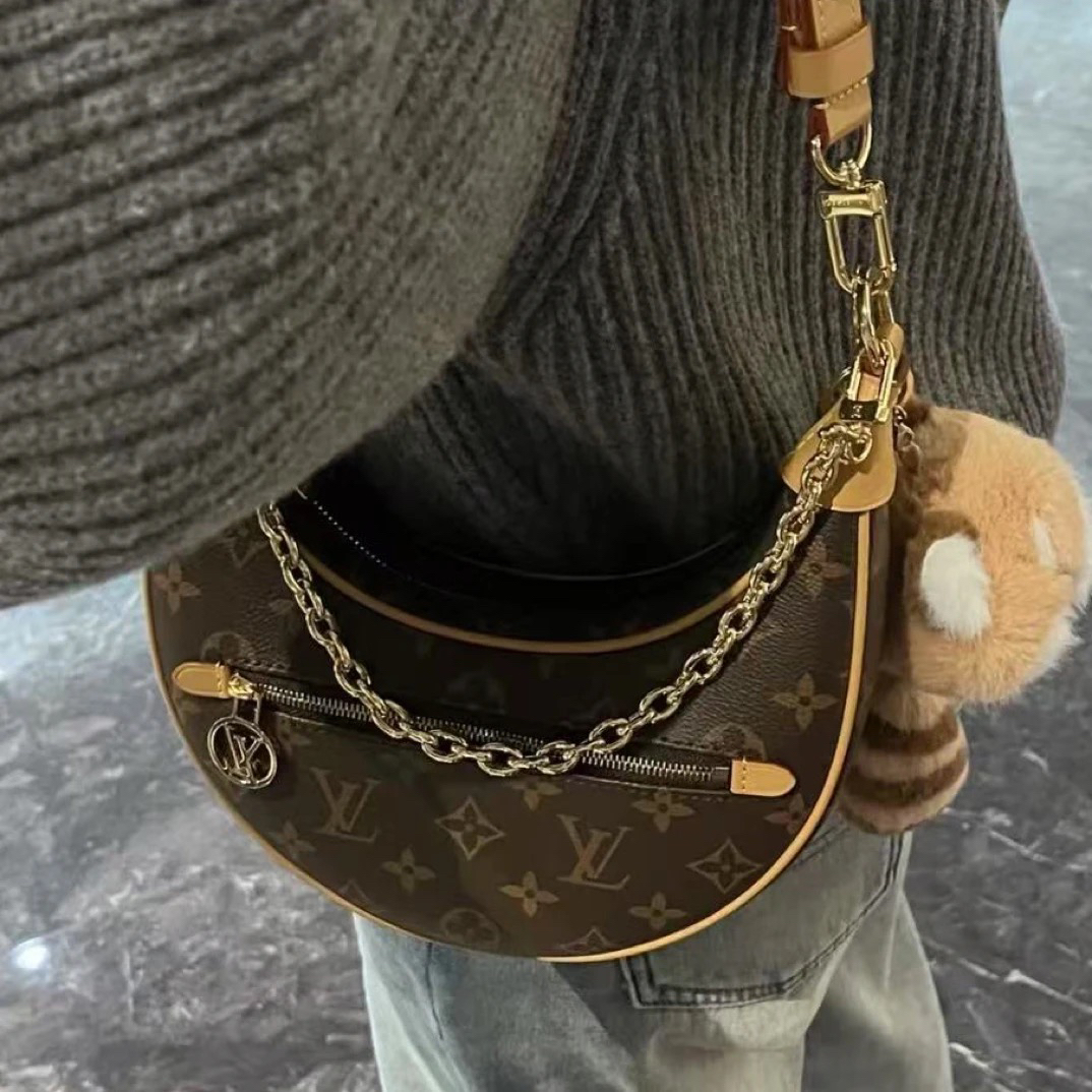 95新 LouisVuitton/路易威登 御古屋/13258/月亮包 芯片 轻微养护