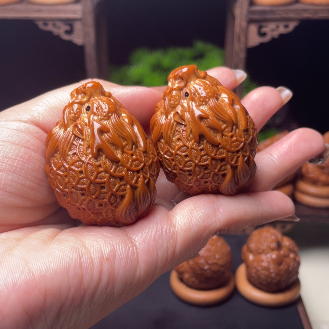 吊坠橄榄核金币龙龟手球3.5