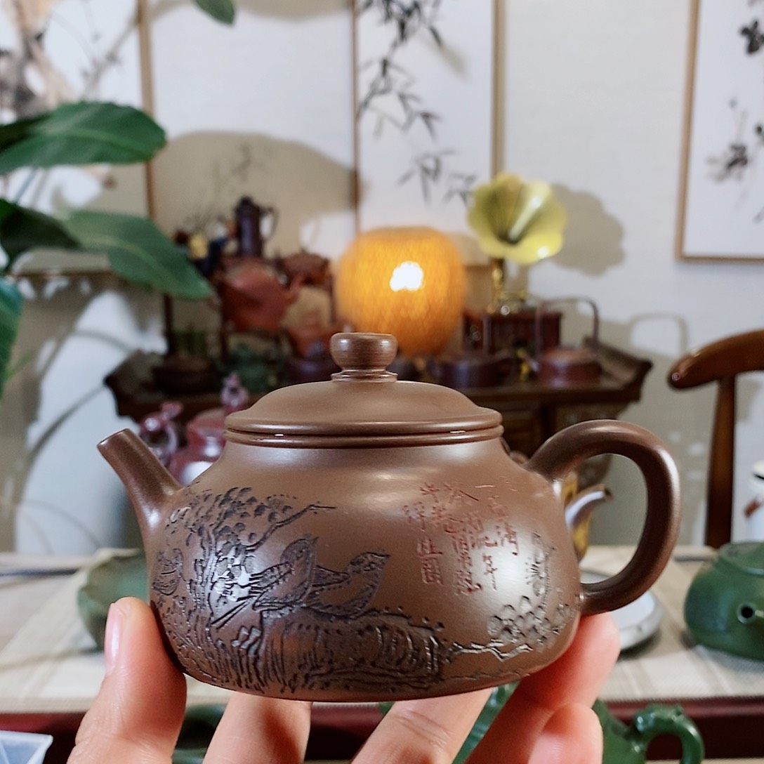紫砂茶壶宜兴紫砂壶甩出吃货