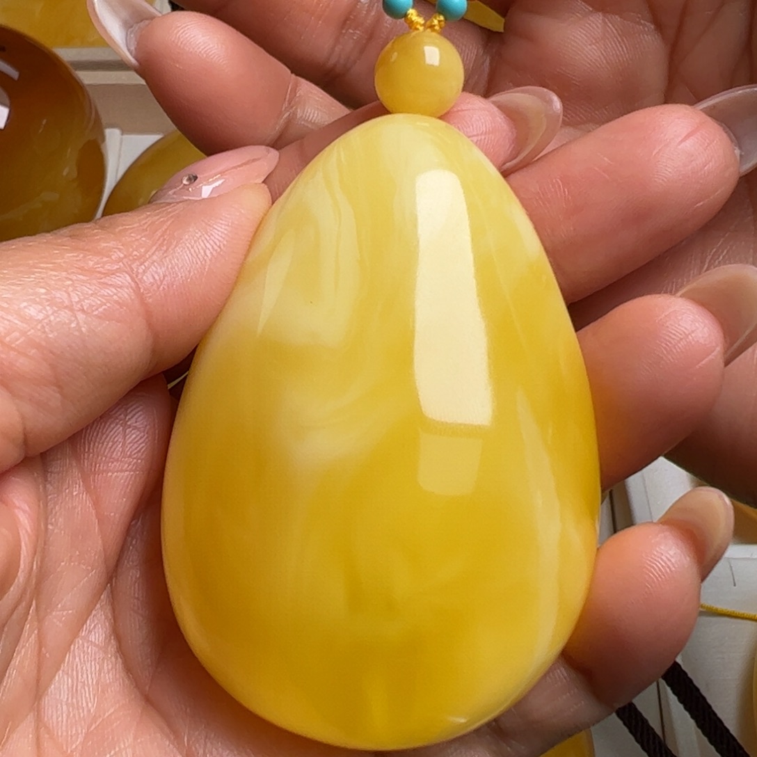 蜜蜡毛衣链未镶嵌