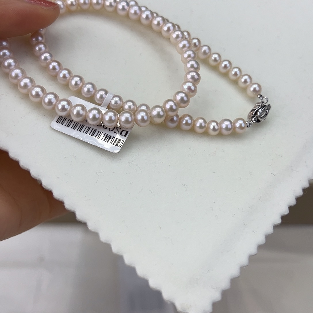 淡水珍珠颈饰银S925镶嵌➕6极光曼塔玫瑰